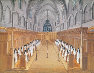 「L&39;Abbaye de Port-Royal」からの合唱団の眺め、1710年頃 作： Louise Madelaine Cochin